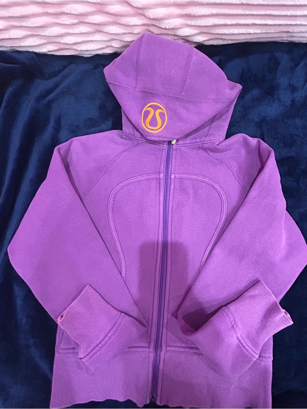 Vintage Lululemon Scuba Hoodie Full Zip Purple & Orange XS/S